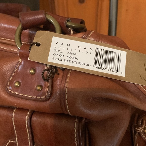 Etienne Collection satchel bag. Rich color. Genuine leather. Brass hardware. - Picture 2 of 5